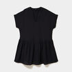 Robe courte fluide bas volants noir femme