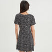 Robe patineuse manches courtes noir femme