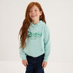 Sweat &agrave; capuche hoodie &agrave; logo vert pastel fille