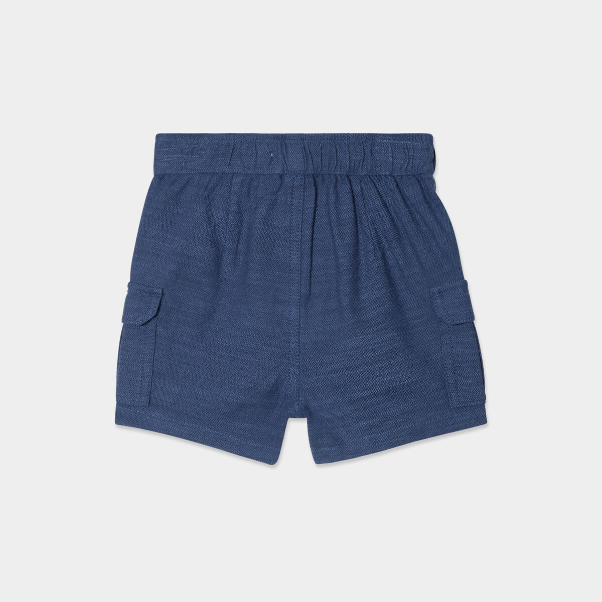 Short poches battle coton bleu marine bébé garçon