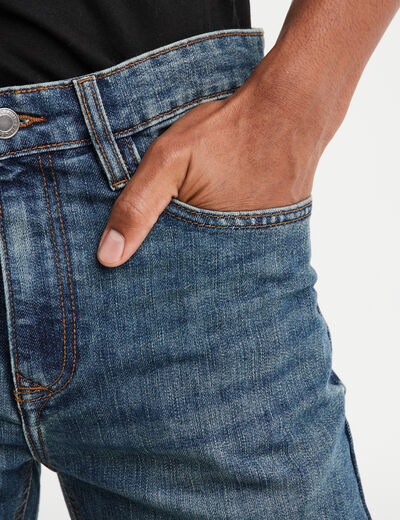 Jeans straight denim 5 poches denim dirty homme
