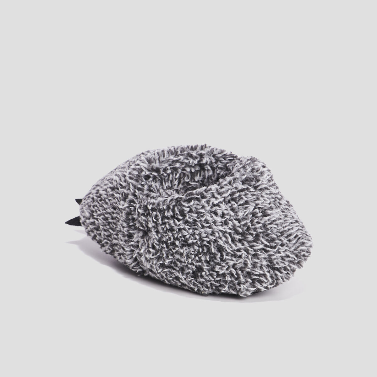 Chaussons fausse fourrure gris garçon