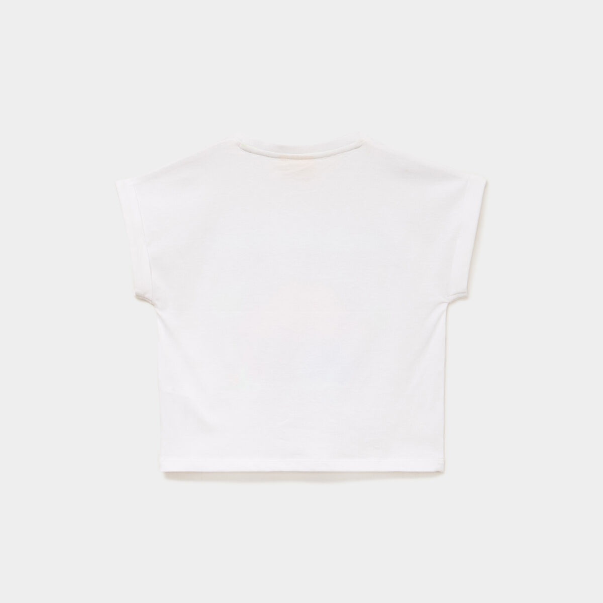 T-shirt manches courtes coton Stitch blanc fille