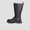 Bottes crantées cotés élastiqués noir fille