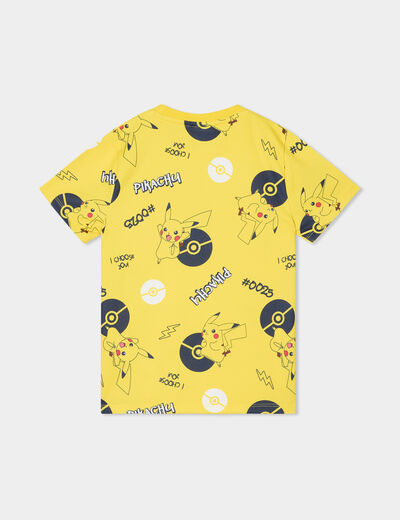 T-shirt manches courtes Pokémon Pikachu jaune garçon