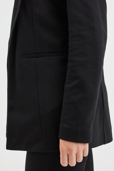 Veste blazer droite noir femme