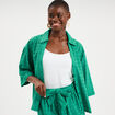 Chemise broderie anglaise coton vert canard femme