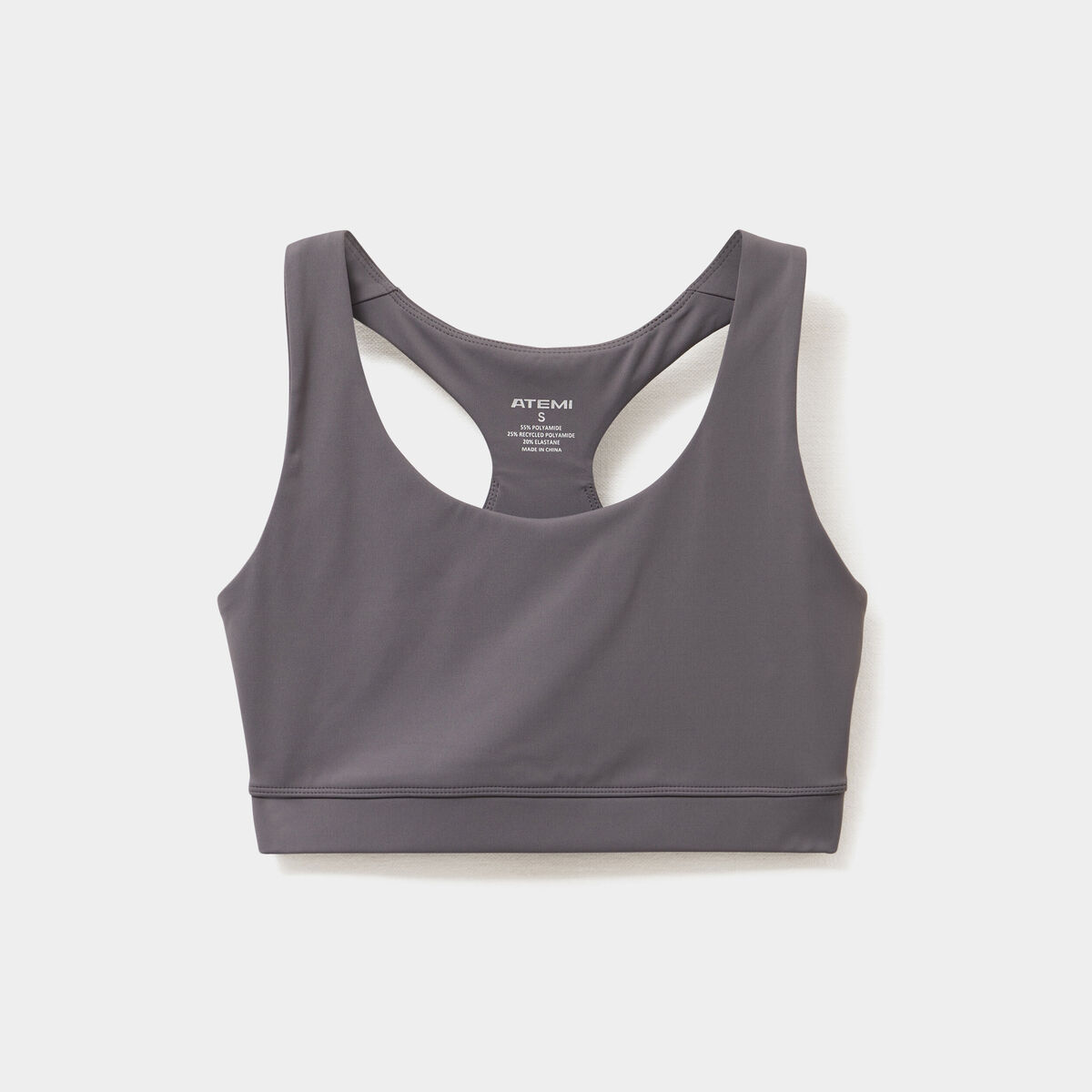 Brassi&egrave;re de sport dos nageur gris fonc&eacute; femme