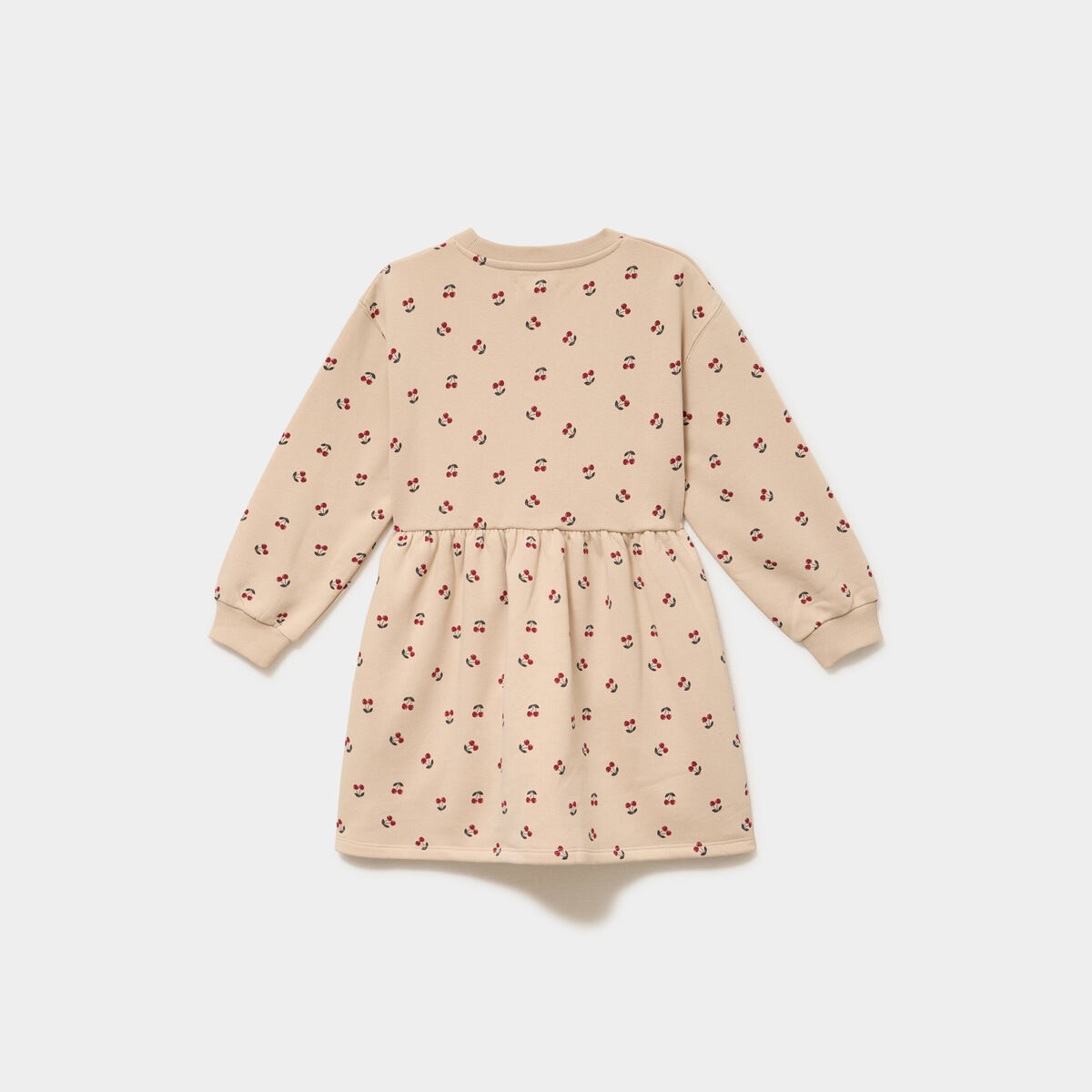 Robe sweat molletonn&eacute;e ample courte ficelle fille