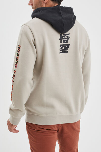 Sweat à capuche hoodie Dragon Ball Z gris homme