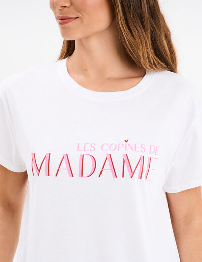 T-shirt EVJF oversize coton blanc femme