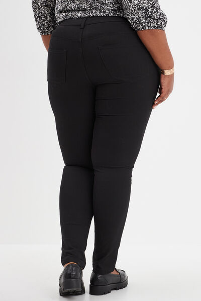 Pantalon slim noir femme grande taille