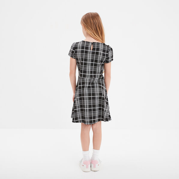 robe patineuse manches courtes noir fille Robe patineuse manches courtes noir fille