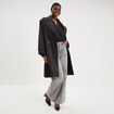 Trench long ceintur&eacute; noir femme