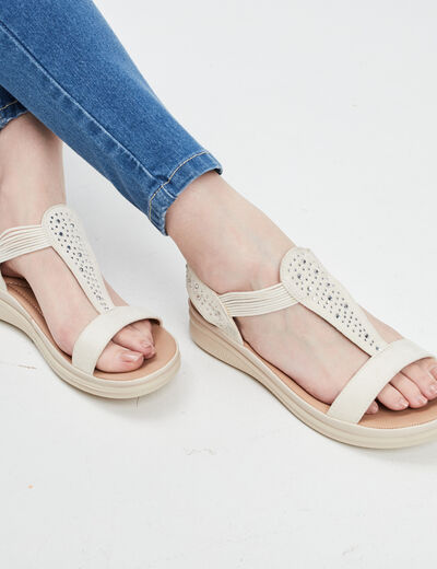 Sandales avec strass sable femme