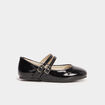 Ballerines vernies à bout rond noir fille