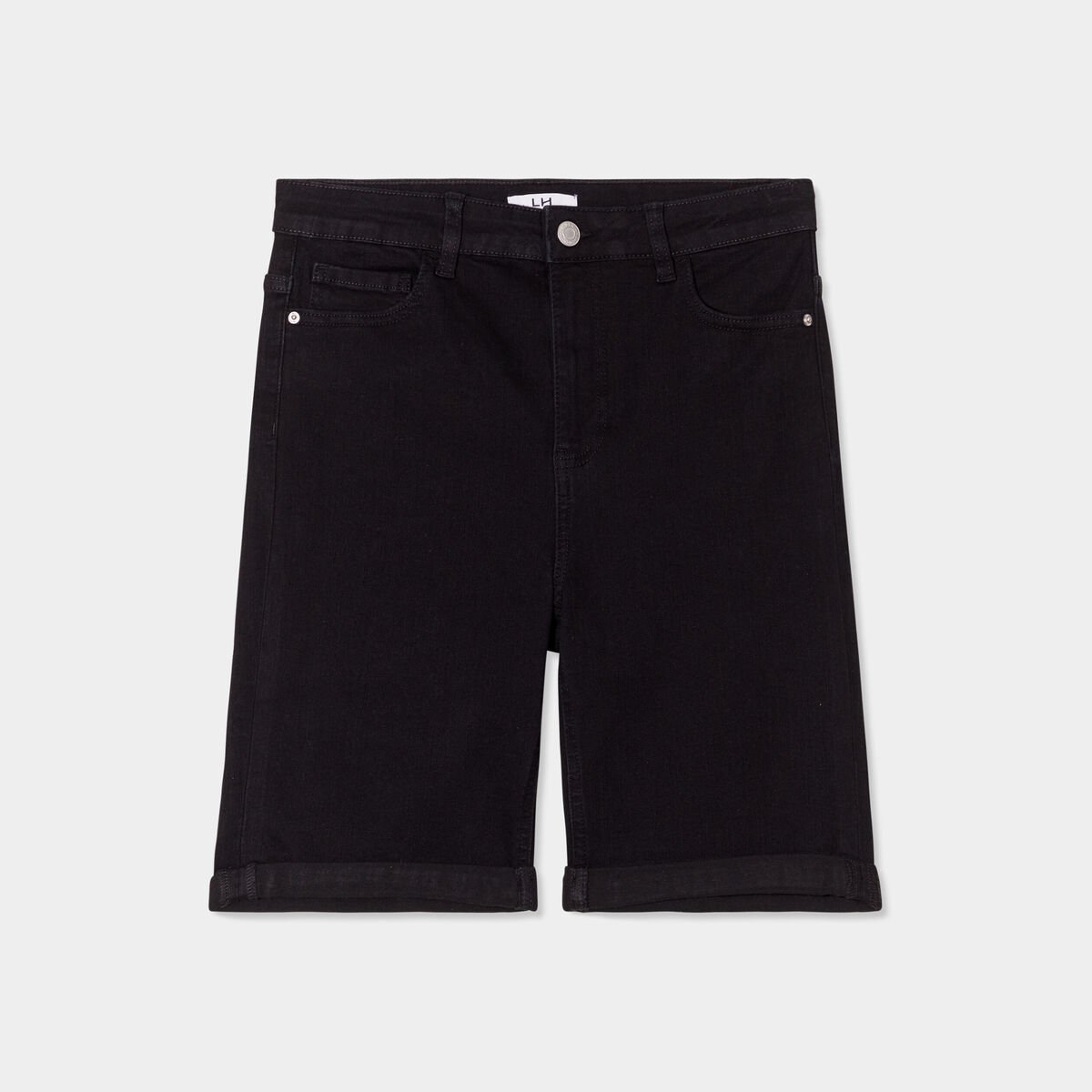 Bermuda slim noir femme
