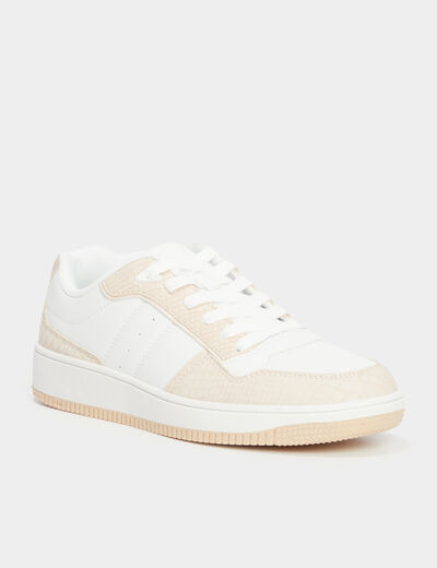 Tennis basses semelle épaisse Creeks rose femme