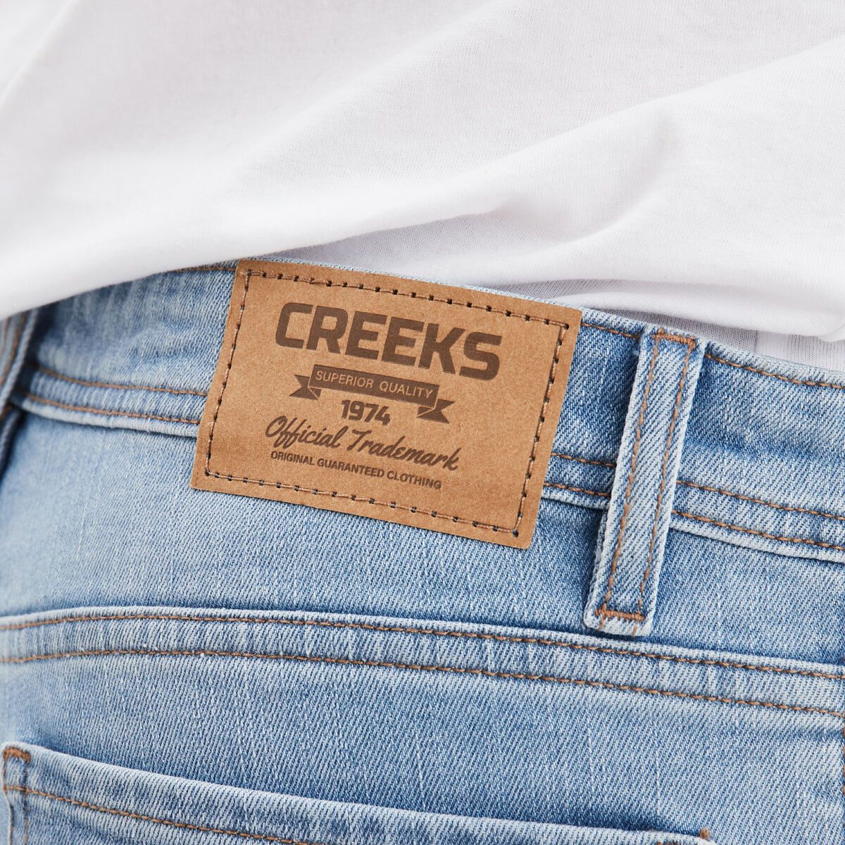 Jeans denim straight 5 poches Creeks denim triple stone homme