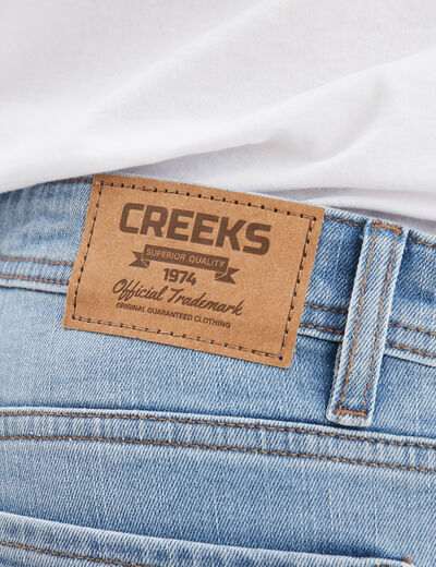 Jeans denim straight 5 poches Creeks denim triple stone homme