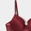 Lot 2 soutiens-gorge corbeille dentelle bordeaux femme