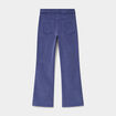 Tregging flare stretch effet velours bleu gris fille