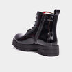 Bottines crantées vernies noir fille