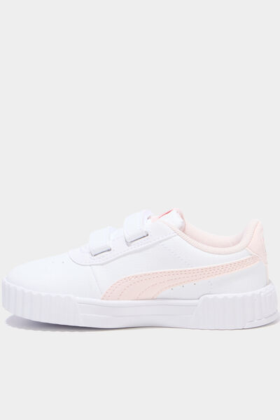 Baskets scratchs Puma Carina 3.0 Floral rose clair fille