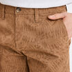 Bermuda short chino droit coton stretch sable homme