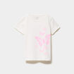 T-shirt manches courtes coton ivoire fille