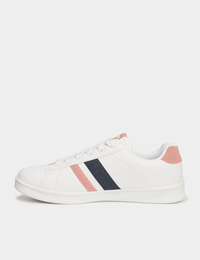 Tennis &agrave; lacets blanc femme