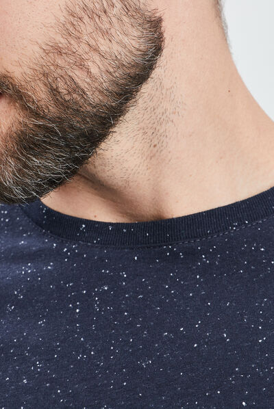 T-shirt manches courtes bleu marine homme