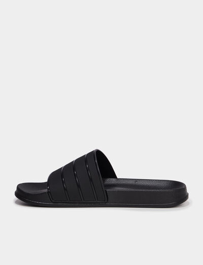 Mules &agrave; bride large bout rond noir homme