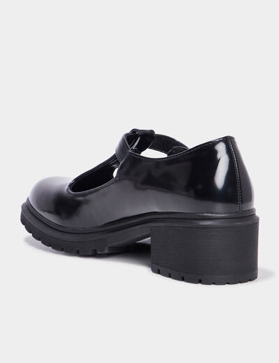 Mocassins vernis à talons Liberto noir femme