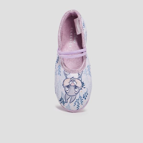 Chaussons ballerines Bambi mauve fille