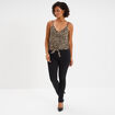 Jegging taille haute denim noir femme