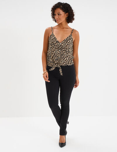 Jegging taille haute denim noir femme