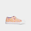 Tennis basses à scratchs en toile multicolore fille