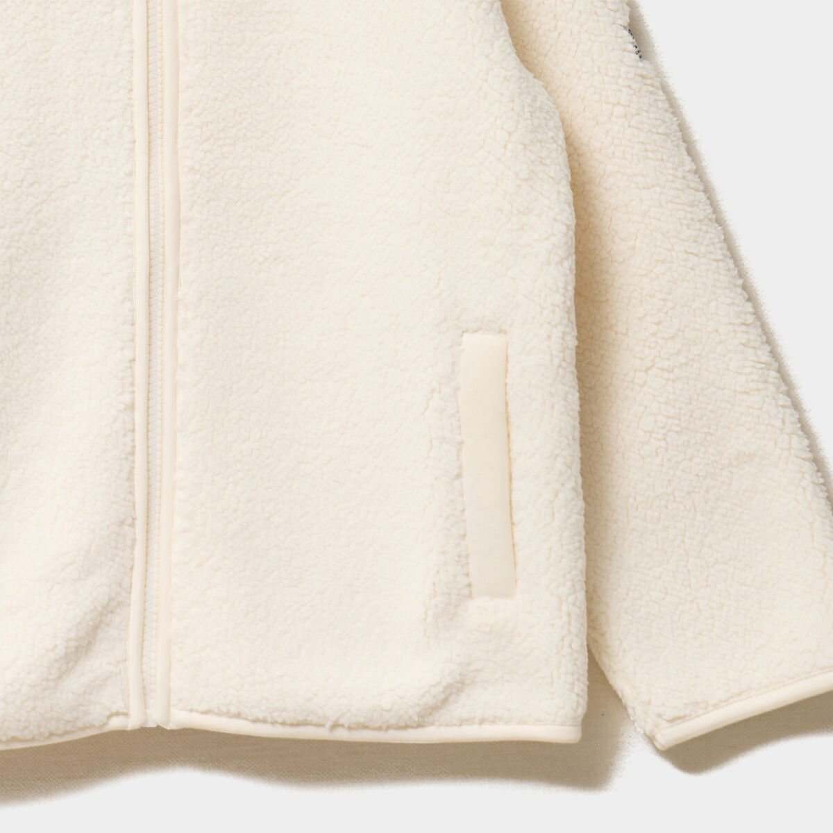 Veste sherpa col camionneur zipp&eacute; blanc gar&ccedil;on