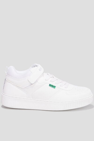 Baskets montantes Kickers Tylem blanc femme