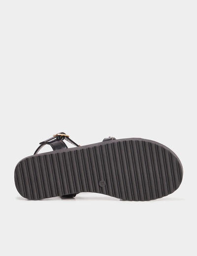Sandales plates cloutées Liberto noir fille