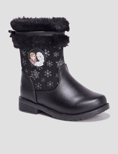 Bottes Reine des neiges noir fille