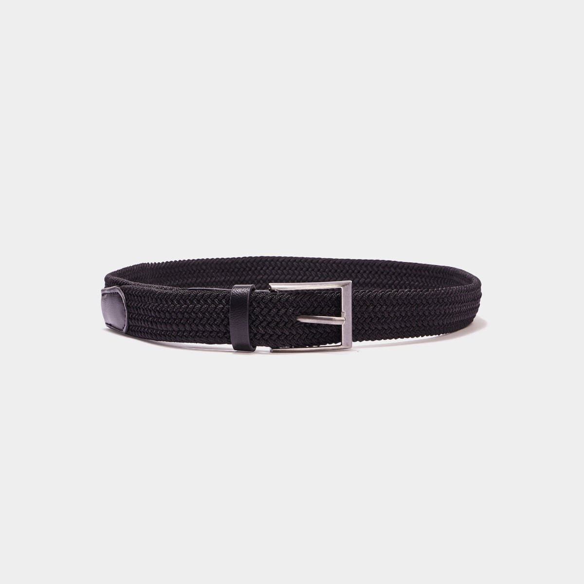 Ceinture tress&eacute;e noir gar&ccedil;on