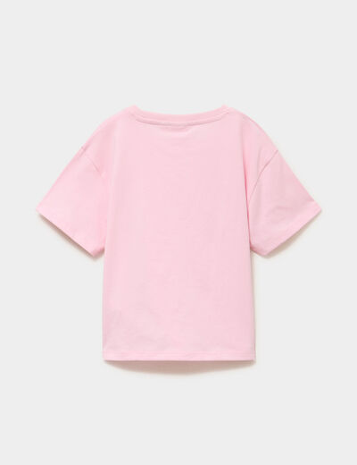 T-shirt nou&eacute; coton Les Sisters rose fille