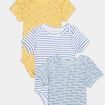 Lot 3 bodies US coton bleu ciel bébé garçon