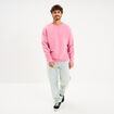 Sweat molleton col rond rose homme