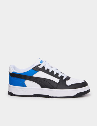 Baskets &agrave; lacets Puma Rebound bleu electrique gar&ccedil;on