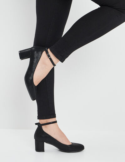 Escarpins &agrave; talons noir femme
