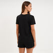 Ensemble pyjama short t-shirt coton noir femme