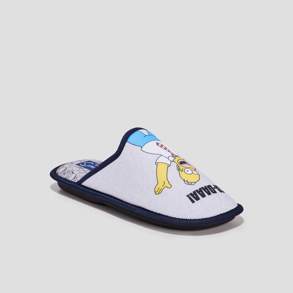 chaussons mules les simpson gris homme Chaussons mules Les Simpson gris homme